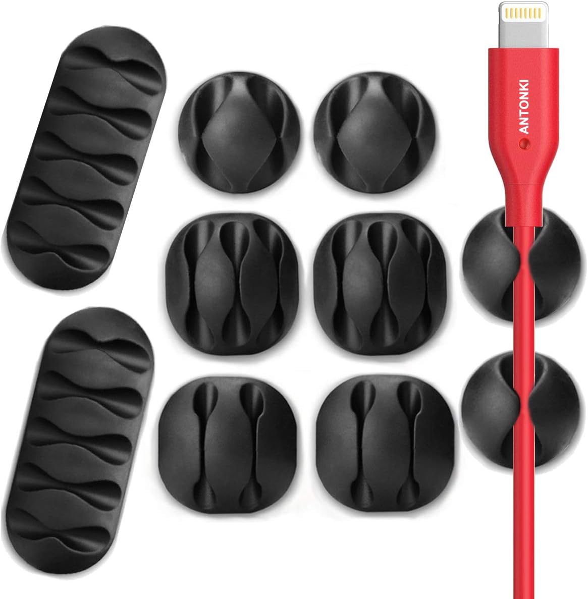 10 Pack Cable Clips – Durable Cor...