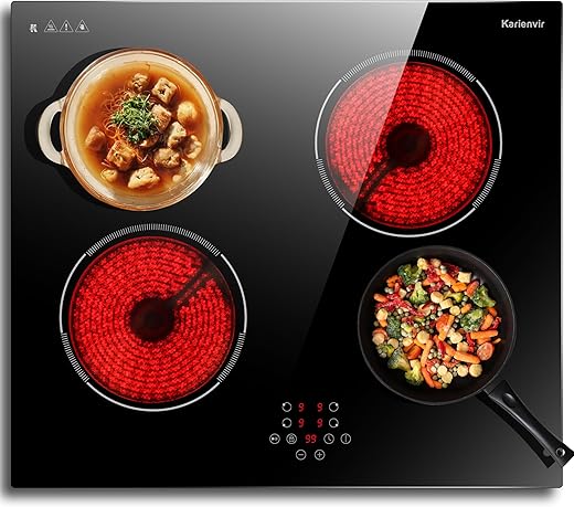 24″ 4-Burner Electric Cooktop wit...
