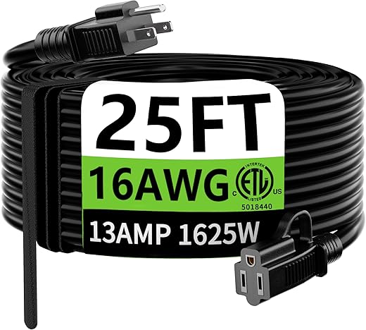 25 ft Heavy-Duty Waterproof Extension C...