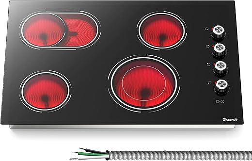 30-Inch Electric Cooktop – 4 Burn...