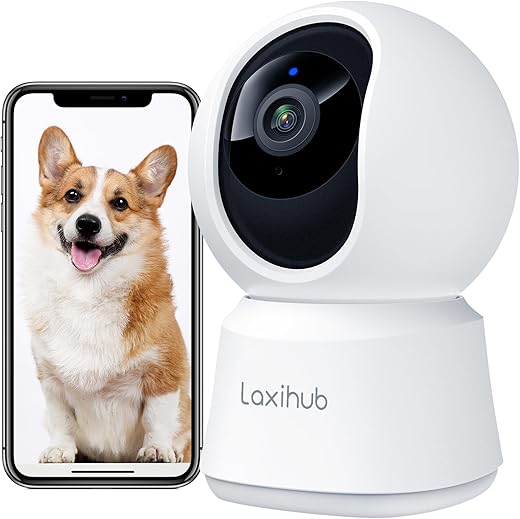 2K 360° Pet Camera with App, Night Visi...