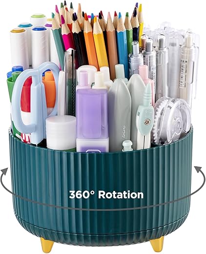 360° Rotating Pencil Pen Holder –...
