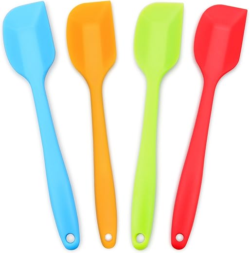 4-Piece Heat-Resistant Silicone Spatula...