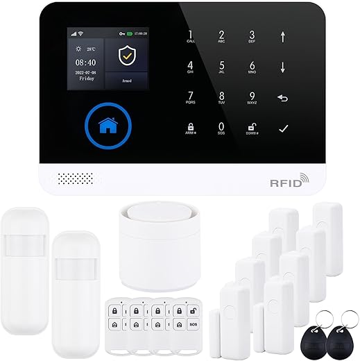 DIY 4G WiFi Wireless Burglar Alarm Secu...