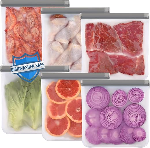 Reusable Gallon Freezer Bags – 6 ...