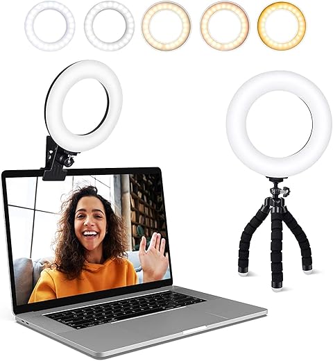 Dimmable LED Ring Light Kit for Video C...