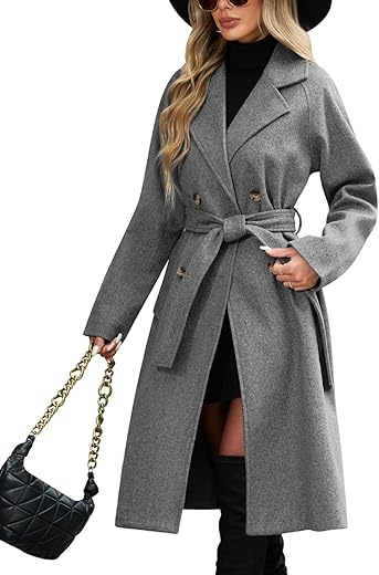 Elegant Women’s Double Breasted T...