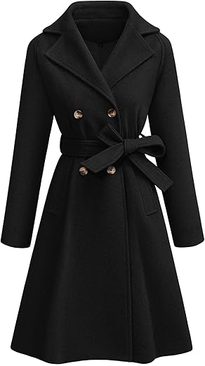 Elegant Women’s Double Breasted T...