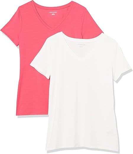 Women’s 2-Pack V-Neck Short Sleev...