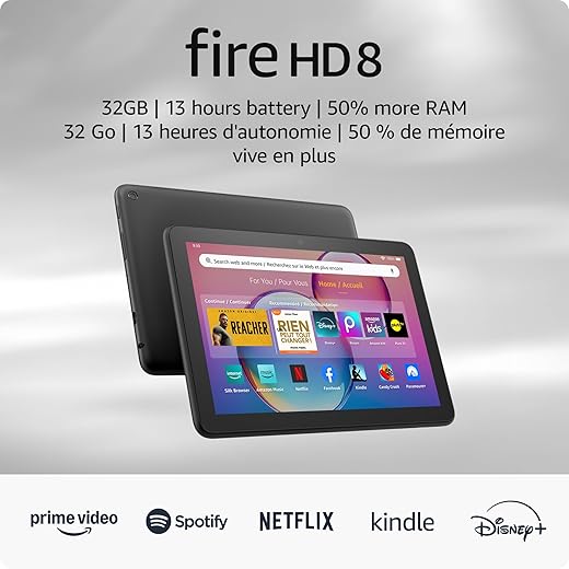 Amazon Fire HD 8 Tablet – 8″...