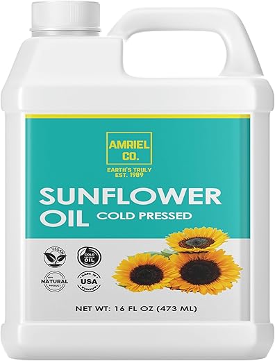100% Pure Non-GMO Sunflower Oil –...