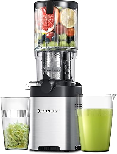 AMZCHEF Cold Press Juicer with Self-Fee...