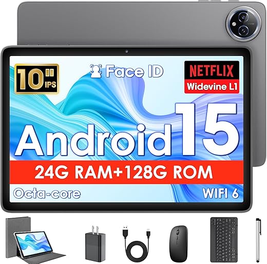 10-Inch Android 15 Tablet, Octa-Core, 1...