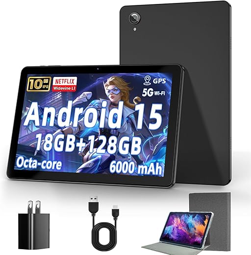 10-Inch Android Tablet – 18GB RAM...