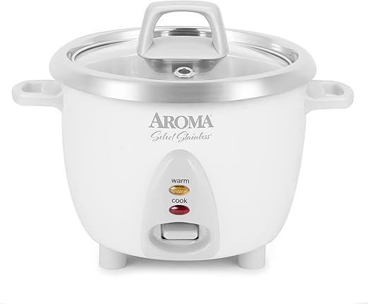 Aroma 3-Cup Stainless Steel Rice Cooker...