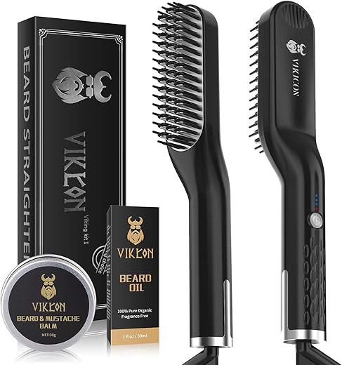 Men’s Beard Straightener with Fre...
