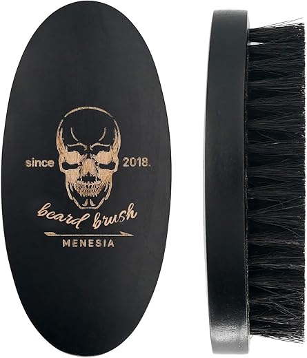 Portable Black Boar Bristle Beard Brush...