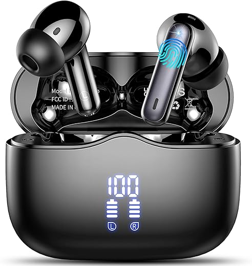 Bluetooth 5.4 Wireless Earbuds with Noi...
