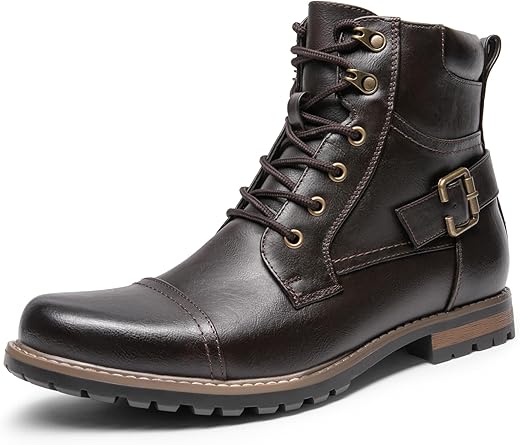 Men’s Motorcycle Combat Boots wit...