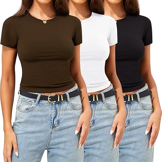 Women’s Crew Neck Short Sleeve T-...