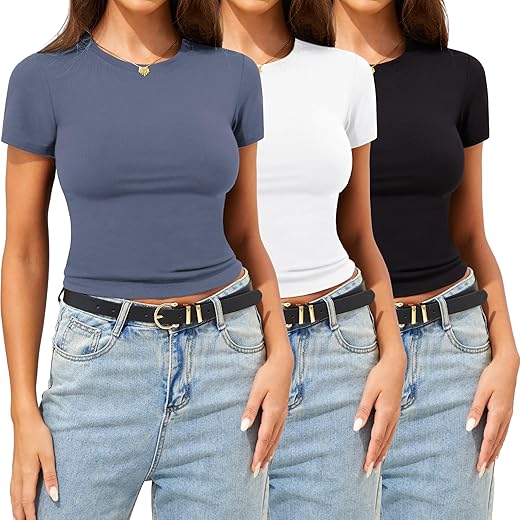 Women’s Crew Neck Short Sleeve T-...