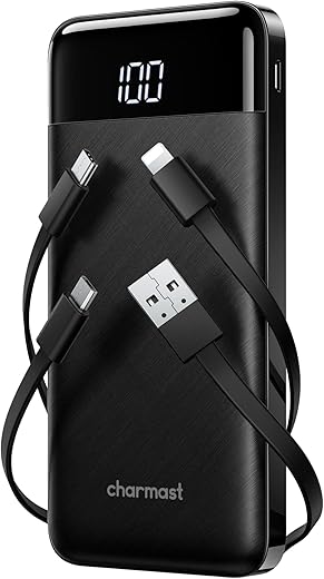 Charmast 10000mAh Power Bank with Built...