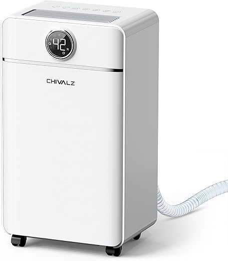 CHIVALZ 1500 Sq.Ft Dehumidifier with Dr...