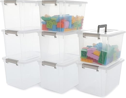 Citylife 8-Pack 5.3QT Clear Plastic Sto...