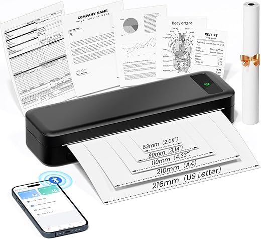 Compact Bluetooth Thermal Printer for T...