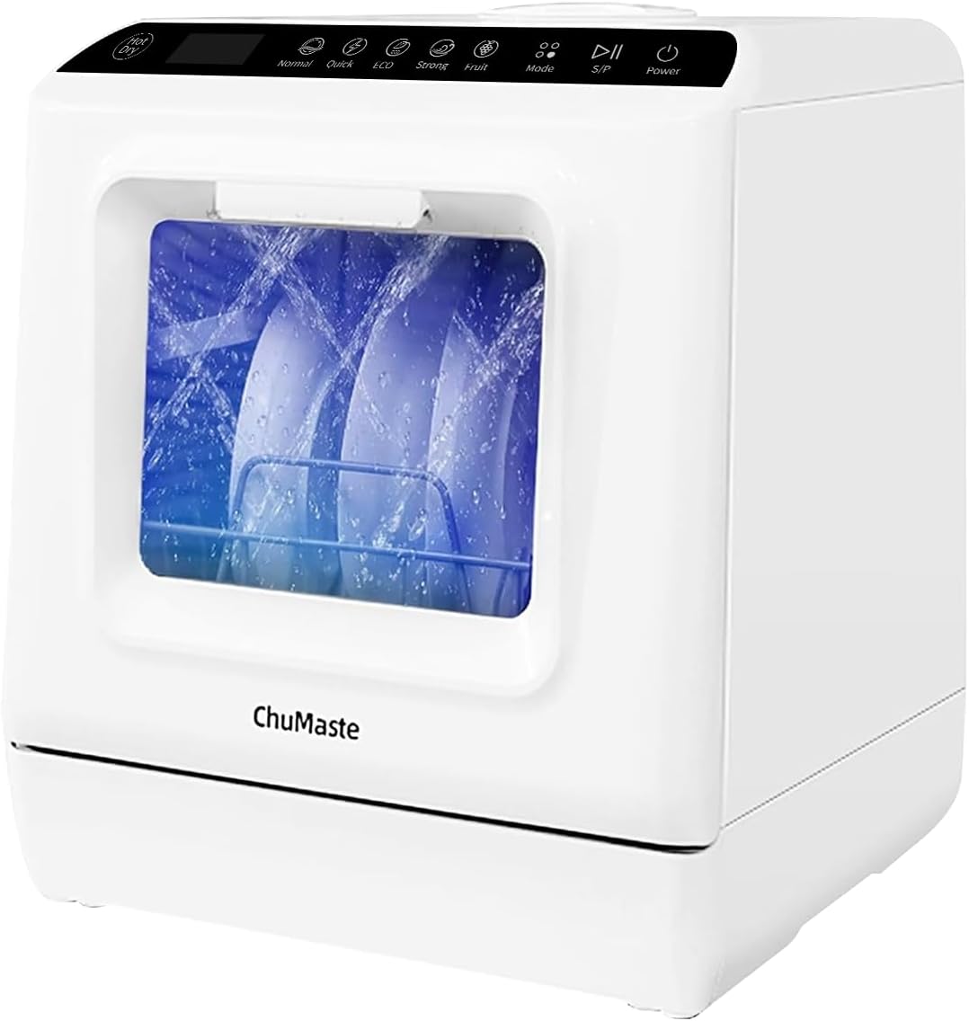 Compact Countertop Mini Dishwasher with...