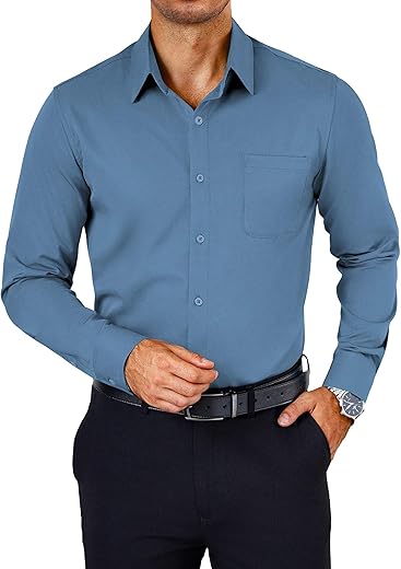 Men’s Long Sleeve Non-Iron Casual...