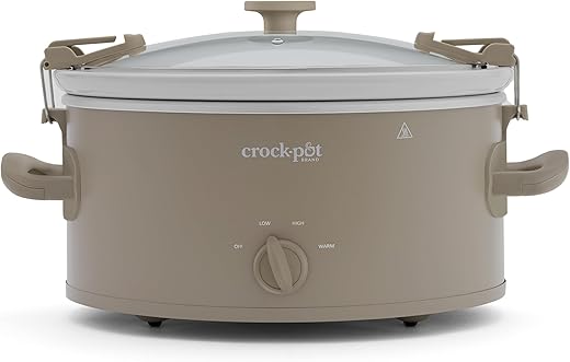 6-Quart Alpaca Brown Manual Slow Cooker...