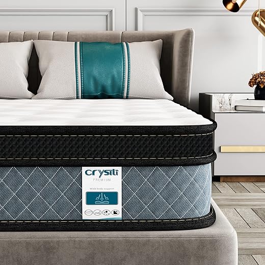 10-Inch Crystli Hybrid Memory Foam Matt...