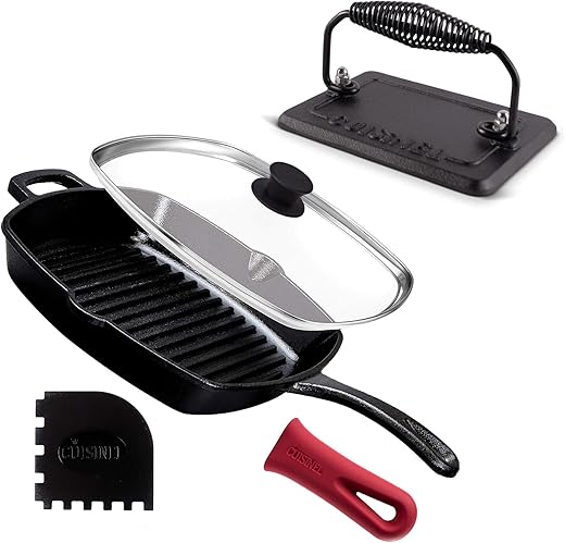 Cuisinel 10.5″ Cast Iron Grill Pa...