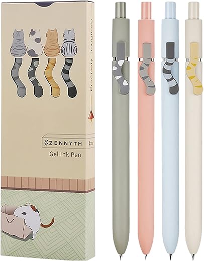 Kawaii Cat Tail Pens Set – 4 Pcs ...