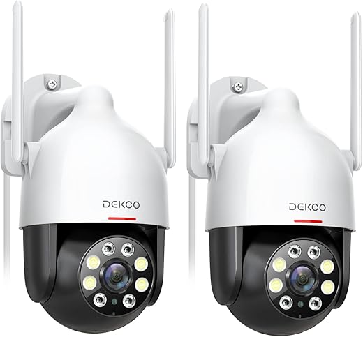 DEKCO 2K Outdoor Security Camera with 3...