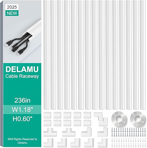 Delamu 236″ Cable Concealer Racew...