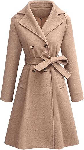 Elegant Women’s Double Breasted T...