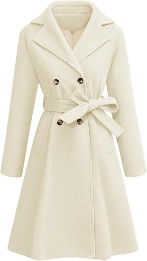 Elegant Women’s Double Breasted T...