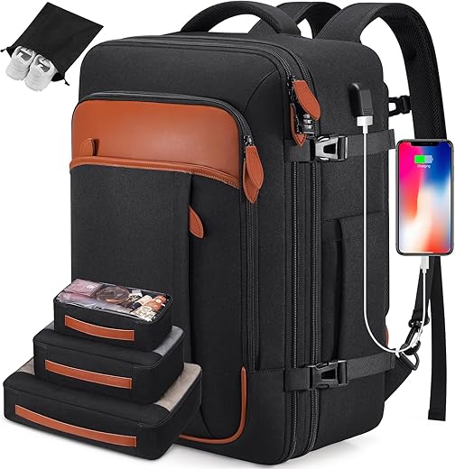 20in Expandable Travel Backpack for Men...