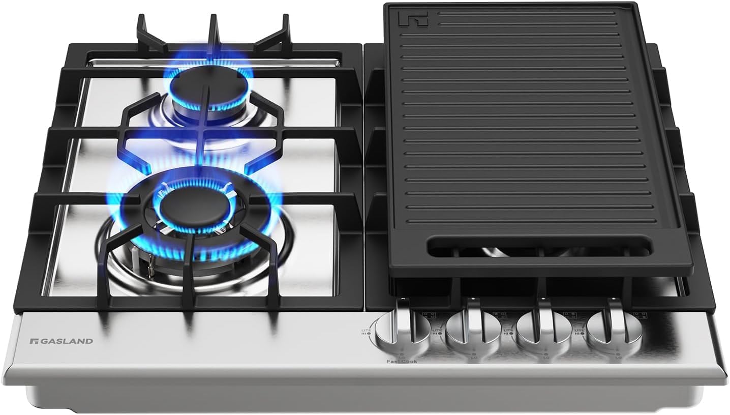 GASLAND 24″ 4-Burner Gas Cooktop ...