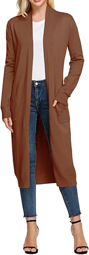 Essential Open Front Maxi Cardigan Swea...