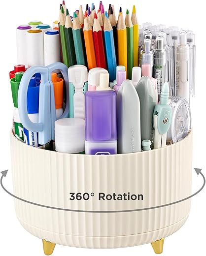 360° Rotating Pencil Pen Holder –...
