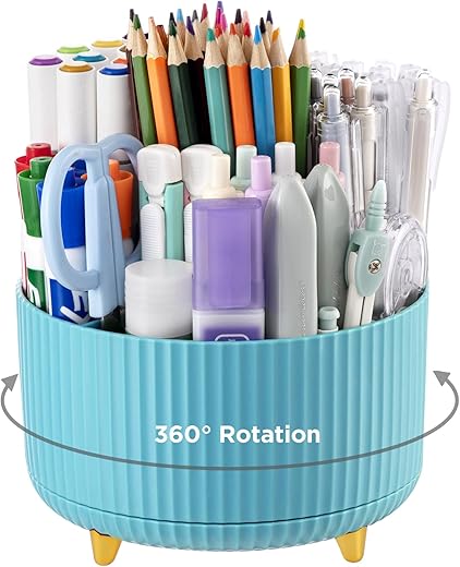 HBlife 5-Slot Rotating Desk Pen Holder ...