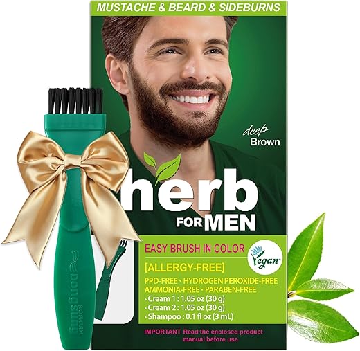 Vegan Deep Brown Mustache & Beard ...