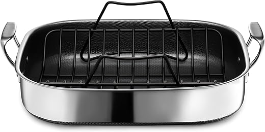 HexClad Nonstick Roasting Pan with Rack...