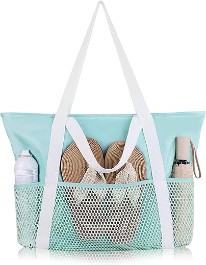 Large Waterproof Beach Bag for Women &#...