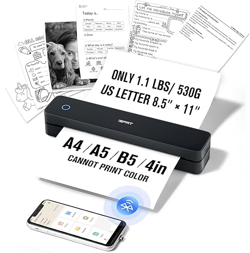 Wireless Portable Inkless Thermal Print...