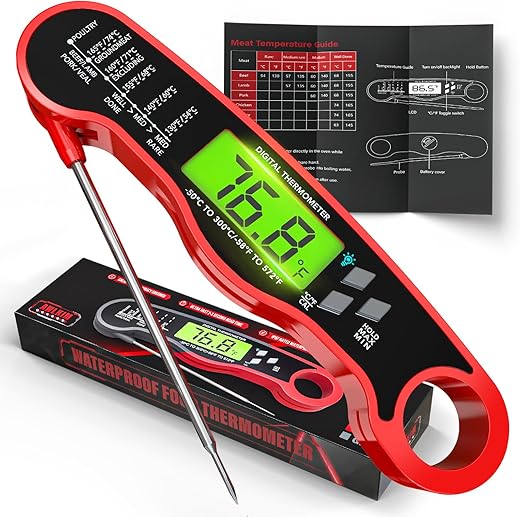 Digital Instant Read Meat Thermometer &...