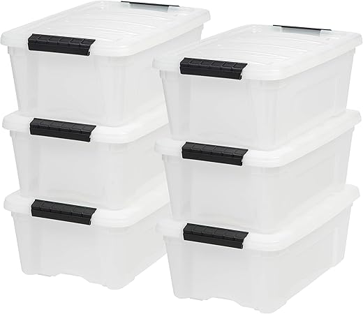 IRIS USA 12L BPA-Free Storage Box Set &...